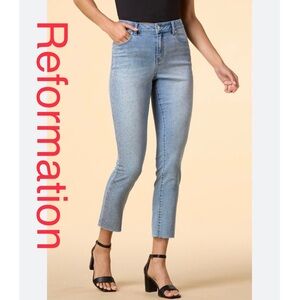 Reformation High & skinny Crop jean size 31